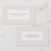 Roze Patroonontwerp Modern Vormt artiest Visitekaartje (Voorkant / Achterkant)