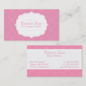 Roze Patroonpatroon Visitekaartje (Voorkant / Achterkant)