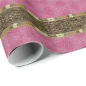 Roze Patterblijf: prachtige Stripe Cadeaupapier (Rol Hoek)