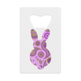 Roze Pattern Bunny Shape Creditkaart Flessenopener
