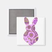 Roze Pattern Bunny Shape Magneet (Voorkant / Achterkant)