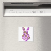 Roze Pattern Bunny Shape Magneet (Insitu (Vaatwasser))