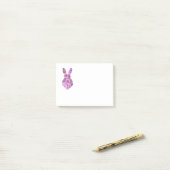 Roze Pattern Bunny Shape Post-it® Notes (Op bureau)