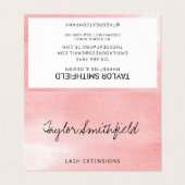 Roze patting Rustic Texture Trendy Visitekaartje (Buitenkant ongevouwen)