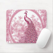 roze pauw muismat (Met muis)