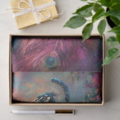 Roze Pauw Zonsondergang Tuin Decoupage Tissuepapier (Geschenk)