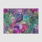 ROZE PAUWS FLORALE COLLAGE DECOUPAGE TISSUEPAPIER (Voorkant)