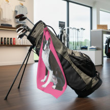 Roze Paw-fectie: Boston Terrier Golf Handdoek