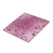 Roze Paw Patroon Tegeltje (Zijkant)