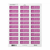 Roze Paw Print Adresetiketten Etiket (Full Sheet)