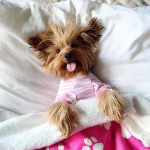 Roze Paw Print Deken Geweldig voor Honden