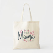 Roze Paws Kat Mama Kawaii Schattigee Canvas tas (Voorkant)