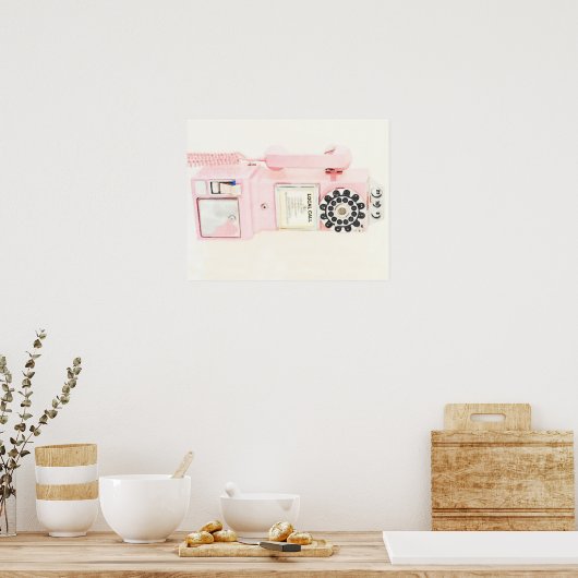 Roze  Payphone Poster (Keuken)