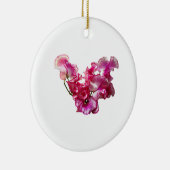 Roze pea Heart Keramisch Ornament (Rechts)