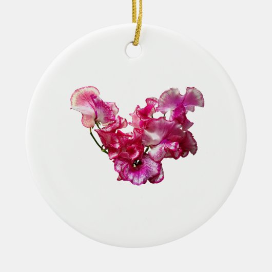 Roze pea Heart Keramisch Ornament (Voorkant)