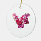 Roze pea Heart Keramisch Ornament (Links)