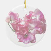 Roze pea Heart Keramisch Ornament (Achterkant)