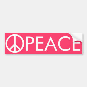 Roze Peace Bumpersticker