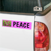 Roze Peace Bumpersticker (Op Truck)