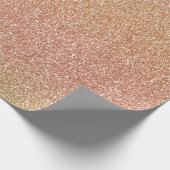 Roze Peach Blush Ombre Gouden Glitter Cadeaupapier (Hoek)