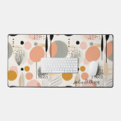 Roze Peach Esthetisch Modern Abstract Bureaumat (Keyboard & Muis)