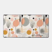 Roze Peach Esthetisch Modern Abstract Bureaumat (Voorkant)