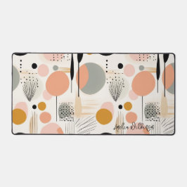 Roze Peach Esthetisch Modern Abstract Bureaumat