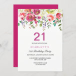 Roze Peach Flowers 21st Birthday Party Invitation Kaart<br><div class="desc">Roze Peach Flowers 21st Birthday Party Invitation Gentle Hand Painted Waterverf Floral Matching collectie in Niche and Nest store. Pink Peach Flowers Peonies Rozen Waterverf Clipart White Hydrangea Perfect voor uw verjaardagsfeest</div>