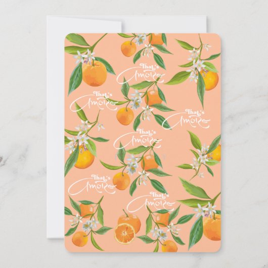 Roze & Peach Fuzz Dat is Amore Vrijgezellenfeest Kaart (Achterkant)