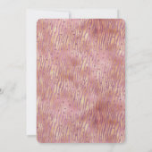 Roze Peach Glitzy Glitter Sparkle Zebra Print Kaart (Achterkant)