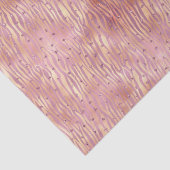 Roze Peach Glitzy Glitter Sparkle Zebra Print Tissuepapier (Detail)