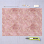 Roze Peach Glitzy Glitter Sparkle Zebra Print Tissuepapier (Craft)