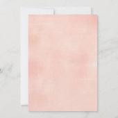 Roze Peach Gold Moon Baby shower voor meisje Kaart (Achterkant)