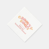Roze Peach Groovy en Boozy Custom Napkins Servet (Hoek)