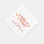 Roze Peach Groovy en Boozy Custom Napkins Servet (Hoek)