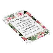 Roze peach Magnolia Floral Weddenschap Magnetic Ca Magneet (Rechterzijde)