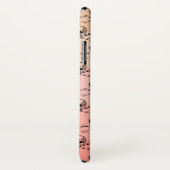 Roze peach schedel Halloween gepersonaliseerd mono Case-Mate iPhone Case (Achterkant / rechts)