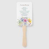 Roze Peach Yellow Blooms Set van programma fans Handwaaier (Achterkant)