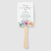 Roze Peach Yellow Blooms Set van programma fans Handwaaier (Voorkant)