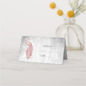 Roze Peacock-kaart Plaatskaartje (Voorkant)