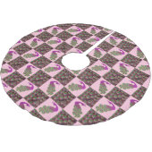 Roze Peacock Kerstboom Rok (Gekanteld)