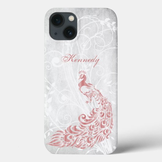Roze Peacock op maat Case-Mate iPhone Case (Achterkant)