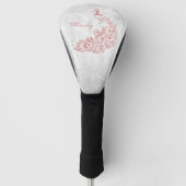 Roze Peacock op maat Golfheadcover (Voorkant)