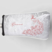 Roze Peacock op maat Golfheadcover (Voorkant)