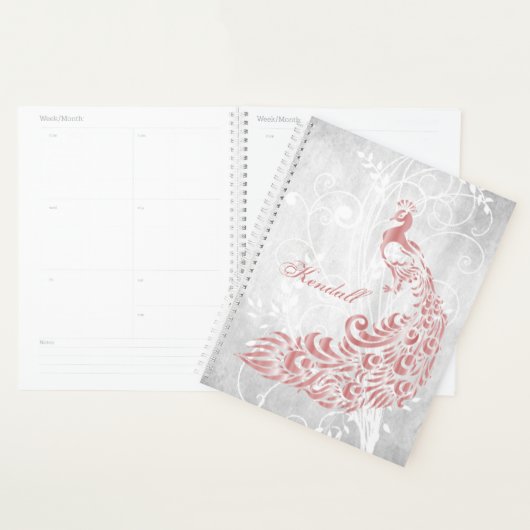 Roze Peacock op maat Planner (Display)