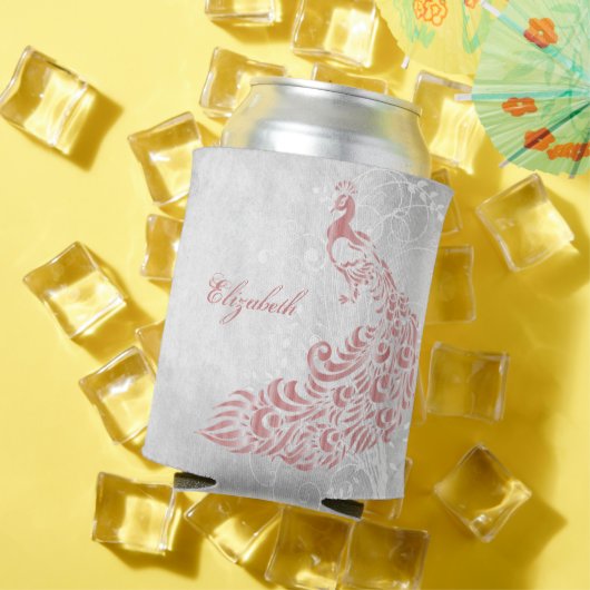 Roze Peacock Persoonlijke Koelbox Blikjeskoeler (Insitu Zomer)