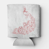Roze Peacock Persoonlijke Koelbox Blikjeskoeler (Achterkant)