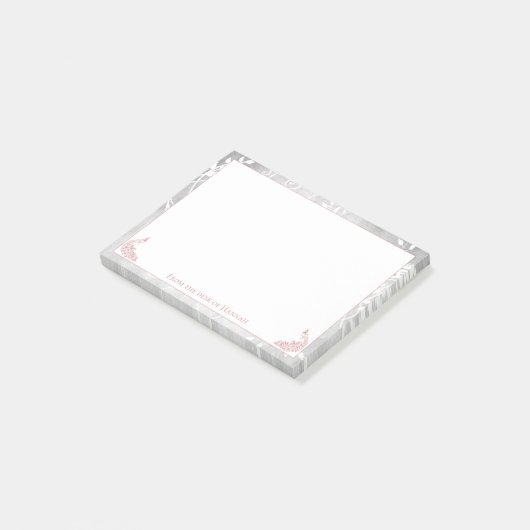 Roze Peacocks Notities Post-it® Notes (Schuin)