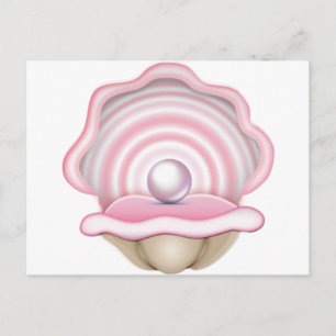 Roze Pearl Oyster Briefkaart