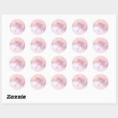 Roze Pearlescent look Roos Gold Abstract Ronde Sticker (Vel)